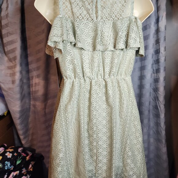Knitworks Girls Size 12 Sage Green Dress Boho - Picture 4 of 5